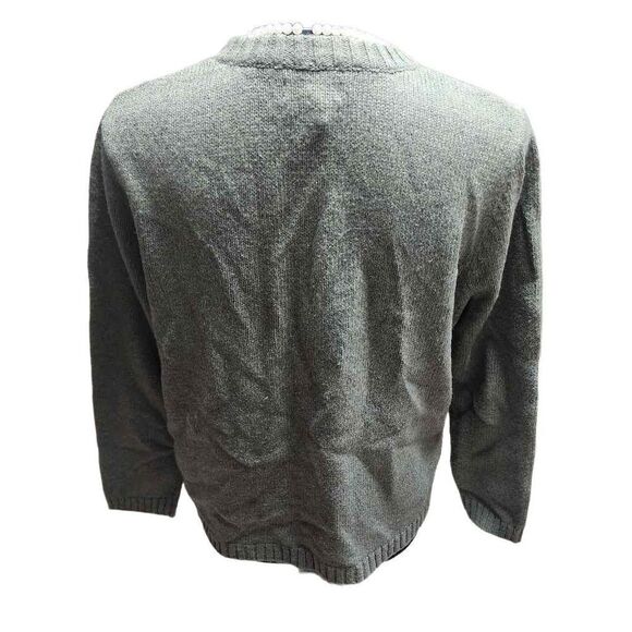 Croft and Barrow Petite Large Green Christmas Zip Up Sweater - Picture 13 of 13